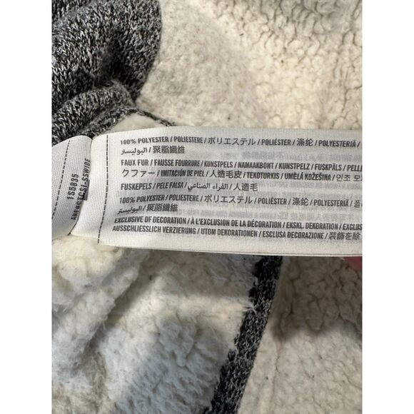 Abercrombie & Fitch Sherpa Lined Open Front Cardigan Gray Size Small - Picture 2 of 7
